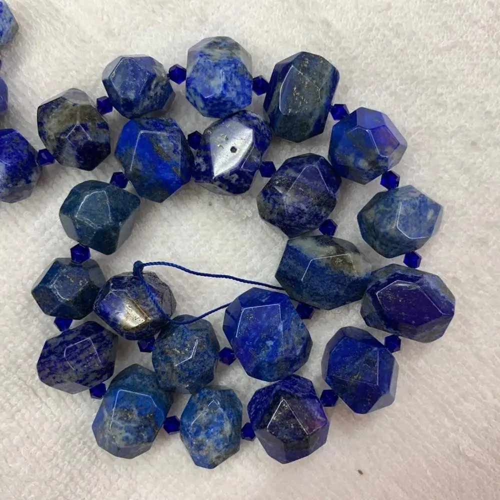 

oval faceted natural lapis lazuli beads natural GEM stone beads DIY loose beads for jewelry making strand 15" wholesale !