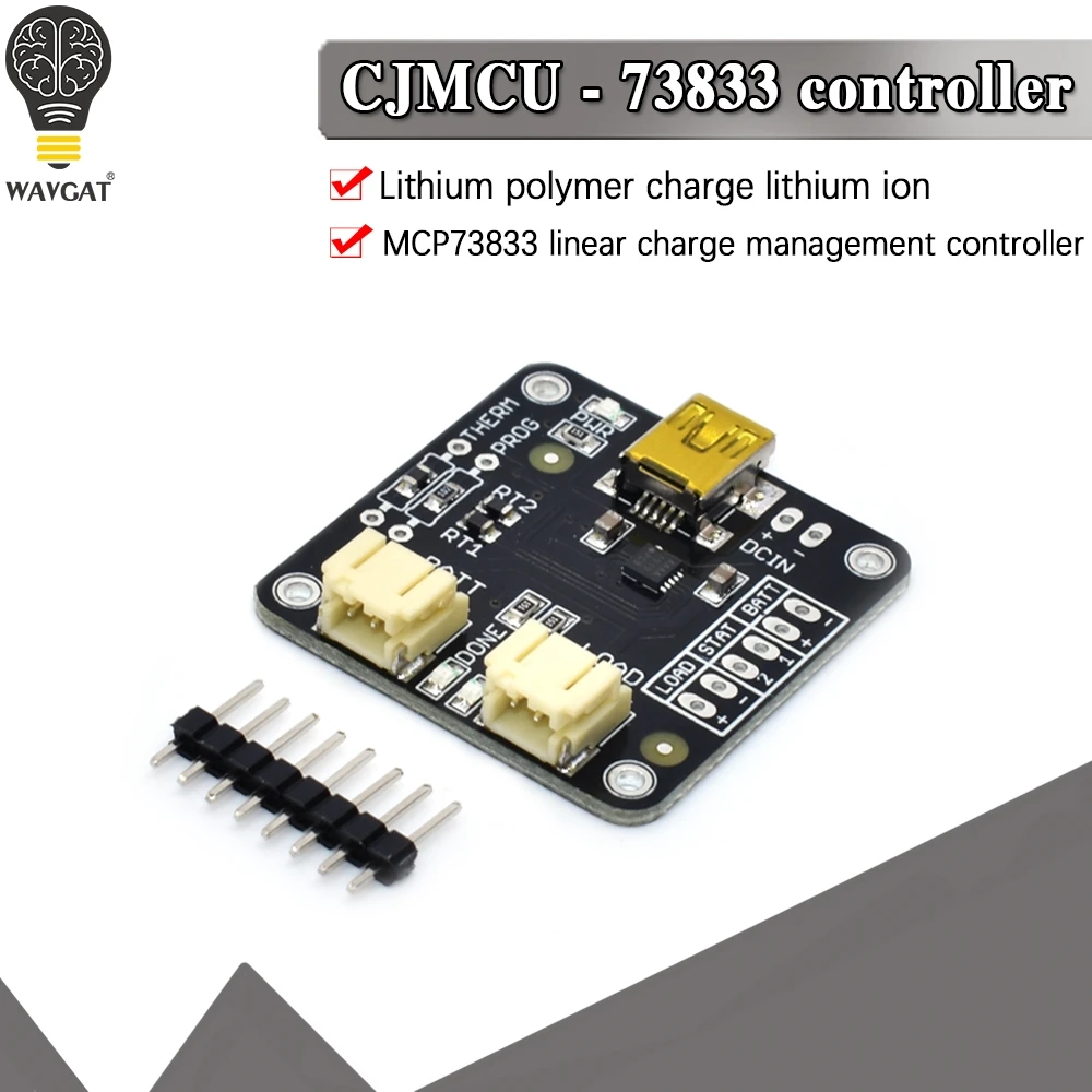 CJMCU-73833 MCP73833 Linear Charge Management Controller Board Lithium Polymer Charger Lithium Ion Battery Module