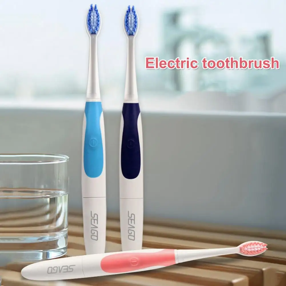 1 Set Cleaning Teeth Brush Electric Toothbrush Men Women ABS Practical Adults Care Oral Brushes 2 Brush Heads for Travel