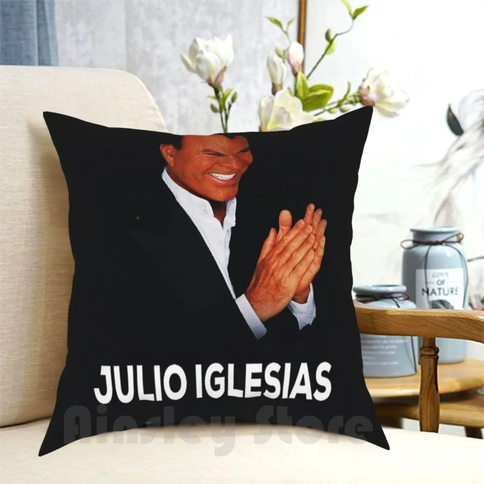 Best Art Julio Iglesias Music Band Pillow Case Printed Home Soft DIY Pillow cover Julio Iglesias Music Band Band Ojolali