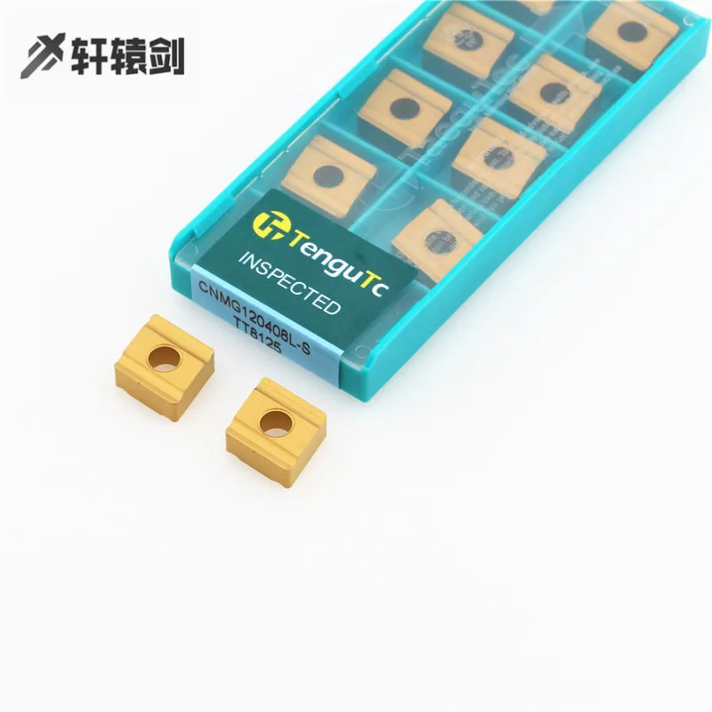 10PCS CNMG120404 CNMG120408 L-S CQ Meter Persegi TM TT8125 Baja Pisau Karbida CNC Lathe Turning Alat