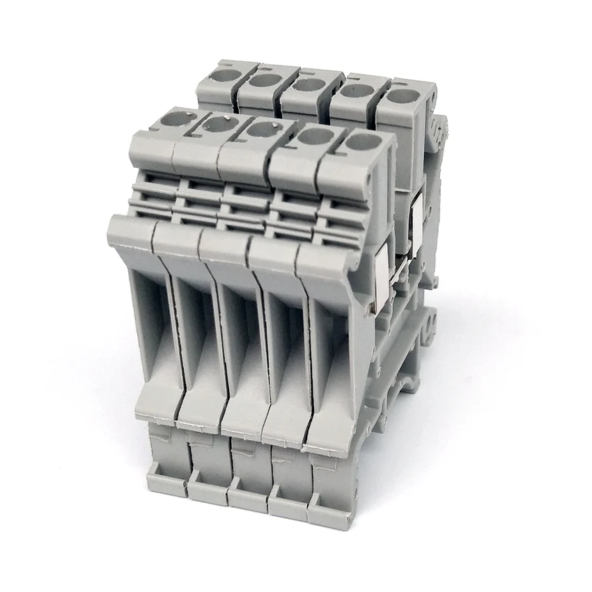 5PCS Din Rail Terminal Block UK-3N Wire Connector Connductor Universal Class Connector Screw Terminal Block Strips UK3N