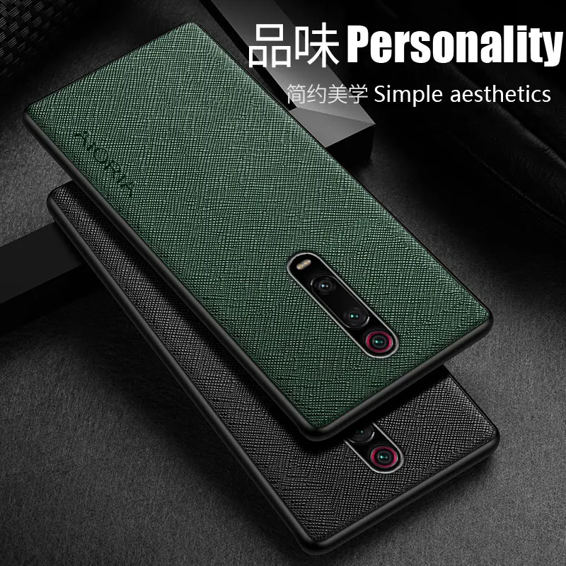 Case for Xiaomi Mi 9T Pro Redmi K20 Pro  funda cross pattern Leather cover Luxury coque for xiaomi mi 9t pro case Cover