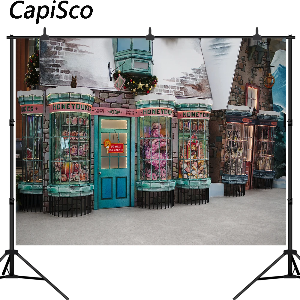 Capisco Winter christmas Photography Backdrop Homemade Sweets Honeydukes Children party Background Photocall Photo Studio