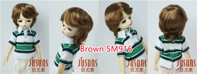 Doll Wigs JD075 1/6 1/8 1/4 1/3 Short Boyish Cupid Curls Synthetic Mohair BJD Wigs 5-6' 6-7' 7-8' 8-9' OB11 YOSD Doll Hair