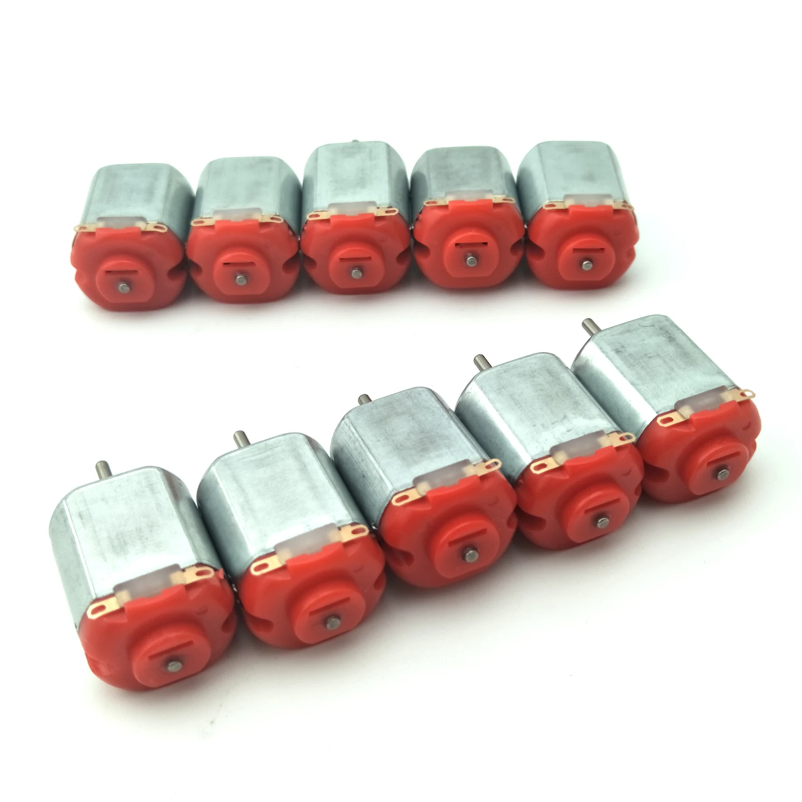 10pcs Micro 130 DC Motor Strong Magnetic Brushed Electric DC 3V -12V 25000 RPM Cars Toys Electric, High Speed Torque DIY