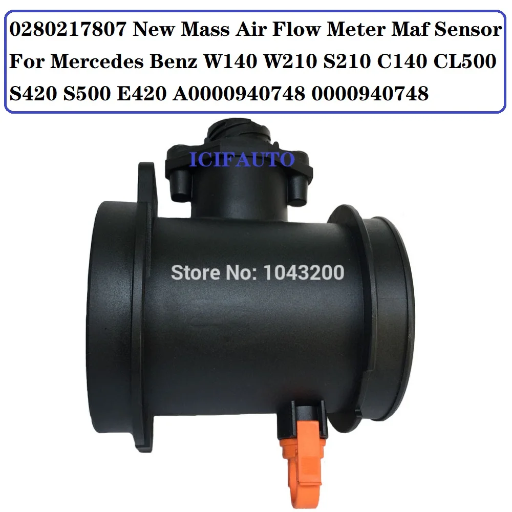 0280217807 New Mass Air Flow Meter Maf Sensor for Mercedes Benz W140 W210 S210 C140 CL500 S420 S500 E420 A0000940748 0000940748