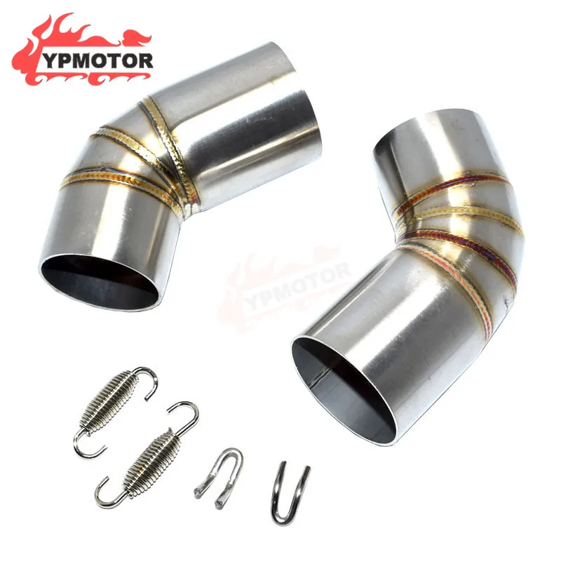 Spork Bike Slip On Middle Link Exhaust Pipe Mid Link Connection Tube For Ducati 695 696 2008-2014 795 796 2010-2014 2011 2012