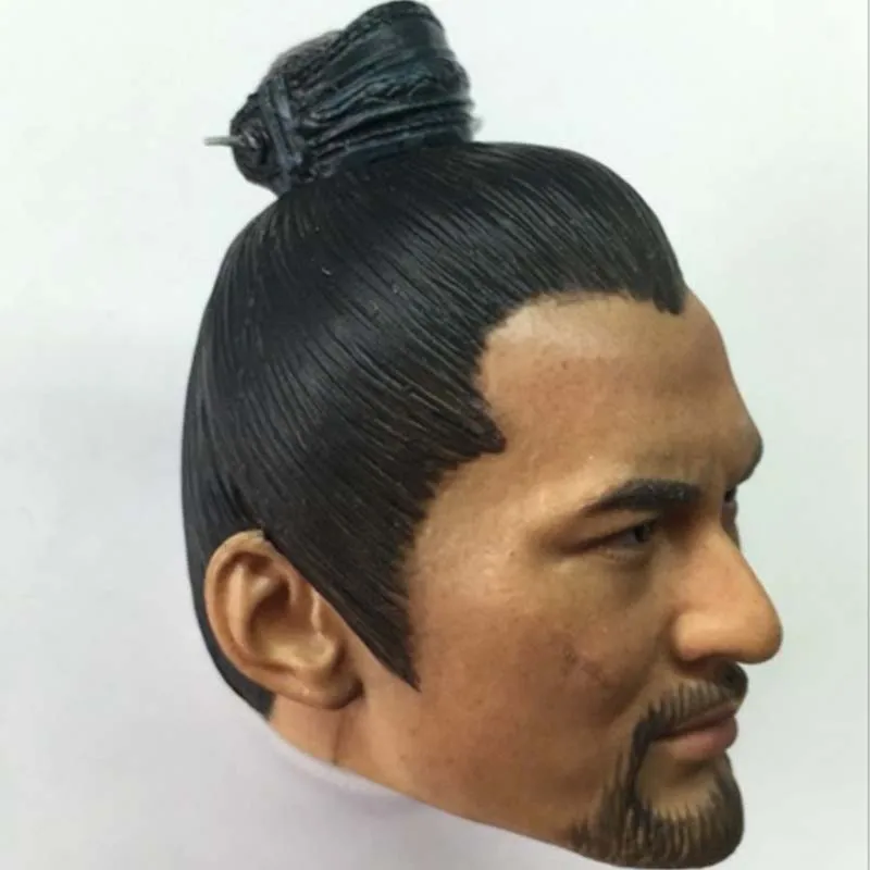 1/6 Scale Song Dynasty Yue Fei Head Sculpt Chinese Star  Huang Xiaoming Head Palyed Ancient Model Toy