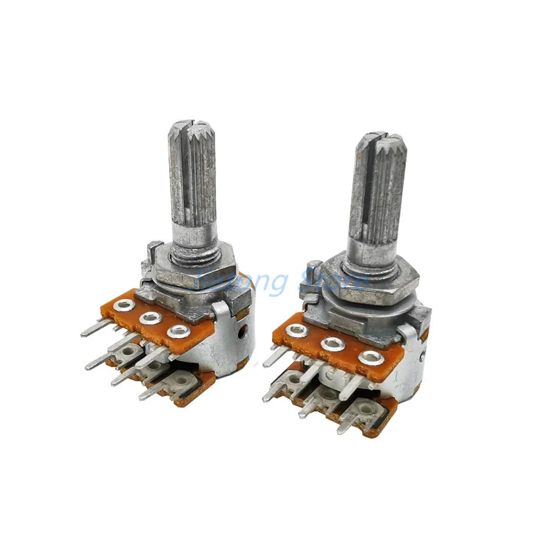 ALPS RK163 10KBx2 50KBx2 100KBx2 Audio Amplifier Volume Potentiometer Hifi Audio Dual-unit Rotary Potentiometer + PCB 20MM Shaft