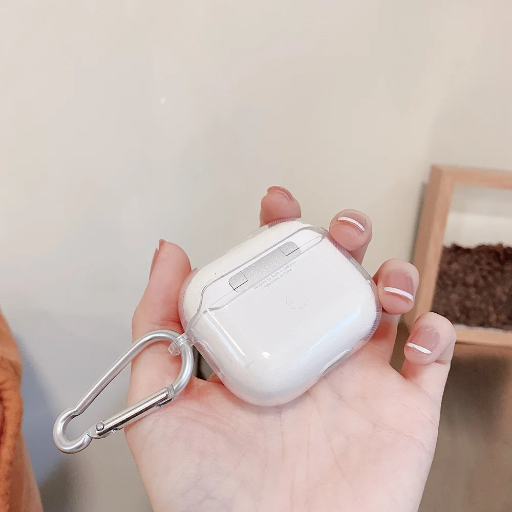 Caso sorriso para AirPods, fones de ouvido sem fio Bluetooth, capa macia transparente, AirPods Pro 2 1, 3