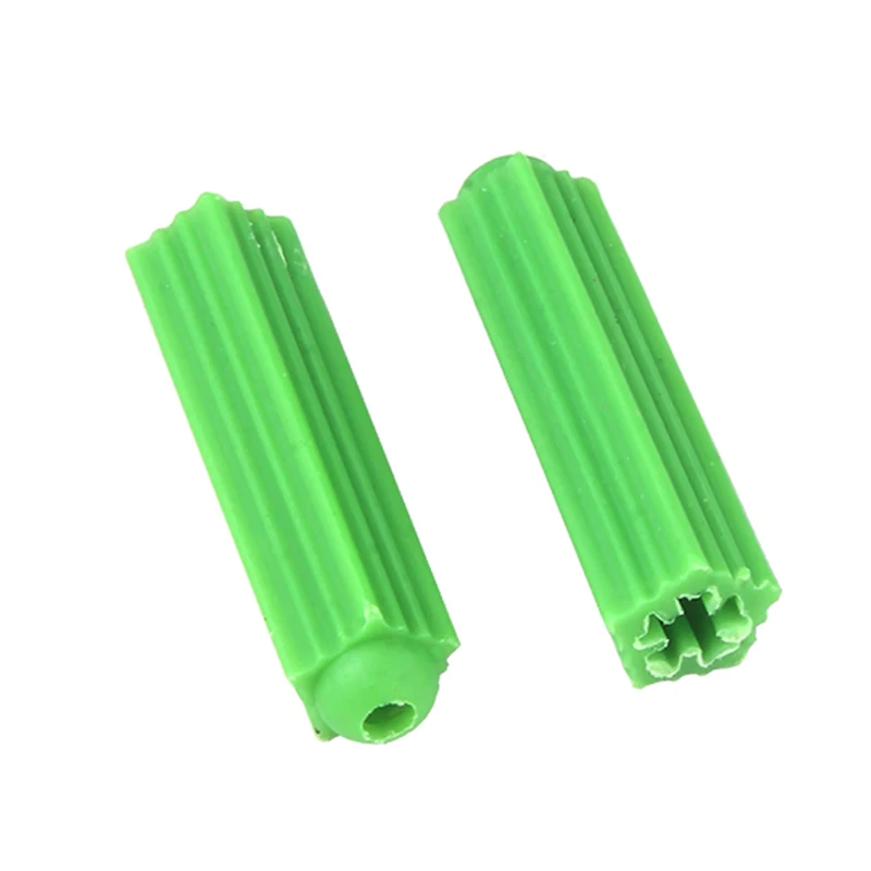 M6 M8 Green Plastic Expansion Tube/rubber Plug/nylon Plunger/Drywall Plastic Wall Plug Anchor Plug Fixing Wall Anchor 200pcs