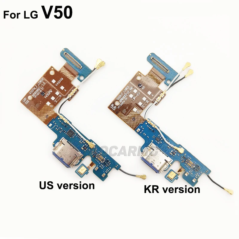 Aocarmo Type C USB Charger Dock Charging Port Connector Bottom Mic Flex Cable For LG V50 Repair Parts