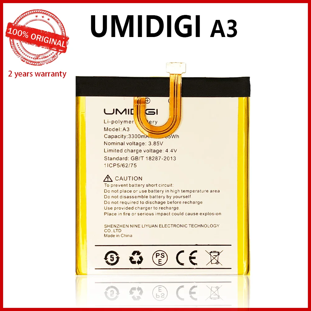 

Original Battery for UMI Umidigi A3, A3 Pro Smart Phone, High Quality, 3300mAh, Tracking Number