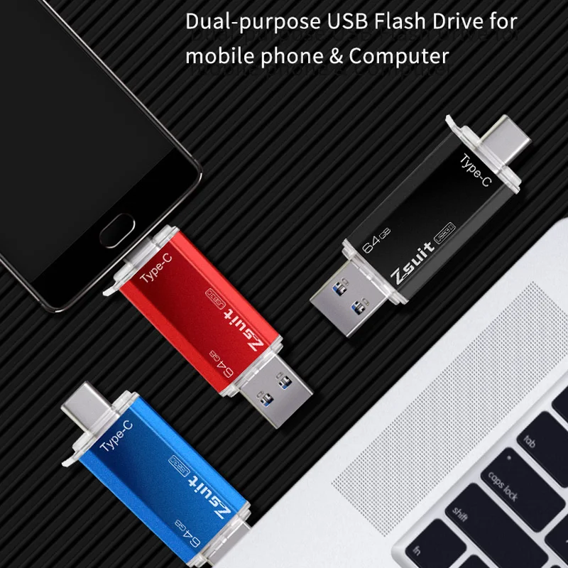 Z-suit 2in 1 usb flash drive, metal u disco, 128gb, 64gb, 32gb, 16gb, frete grátis, novo