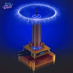 US/EU DC8-32V Music Tesla Coil Acrylic Base Shell Arc Plasma Loudspeaker Transmission Experiment Desktop Toy Tesla Coil Module