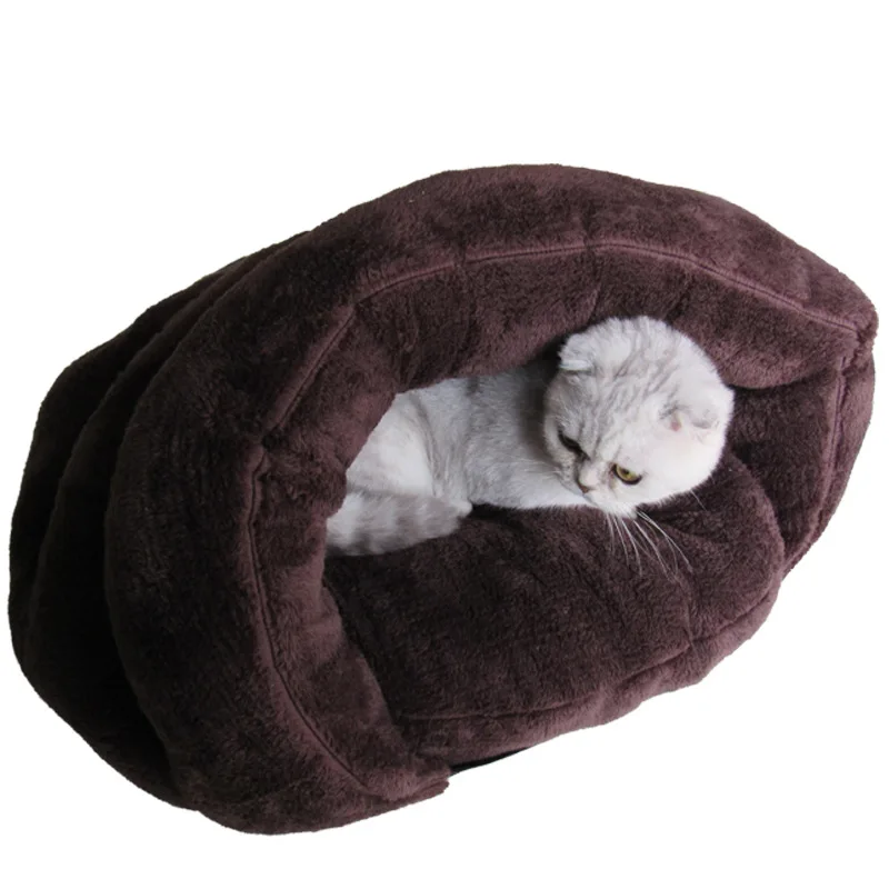 Pet Bed for Cats Soft Nest Dogs Kennel Soft Cushion Kennel Puppy Washable Plush Cat Mat Warm Sleeping Blanket Cat Supplies