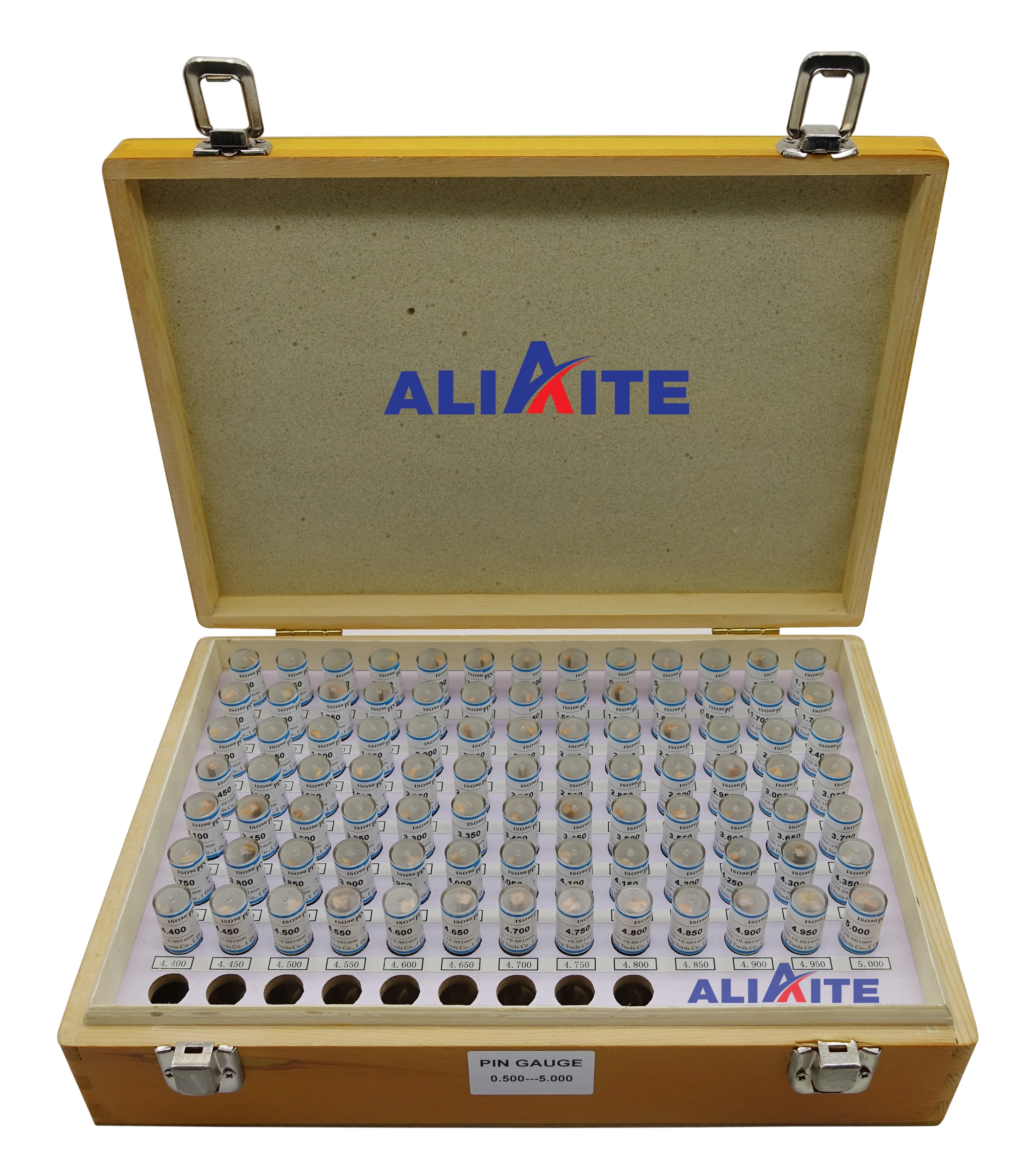 Imagem -02 - Aço Pin Gauge Conjunto 0.5005.000 Passo: 005 91 Pcs