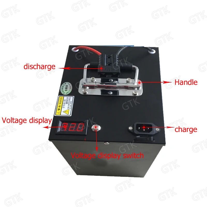 GTK 50Ah 60V 40Ah 60Ah 60V 80Ah 100Ah Lithium Battery Li Ion For 3000w Scooter Bicycle Motorcycle + 10A Charger