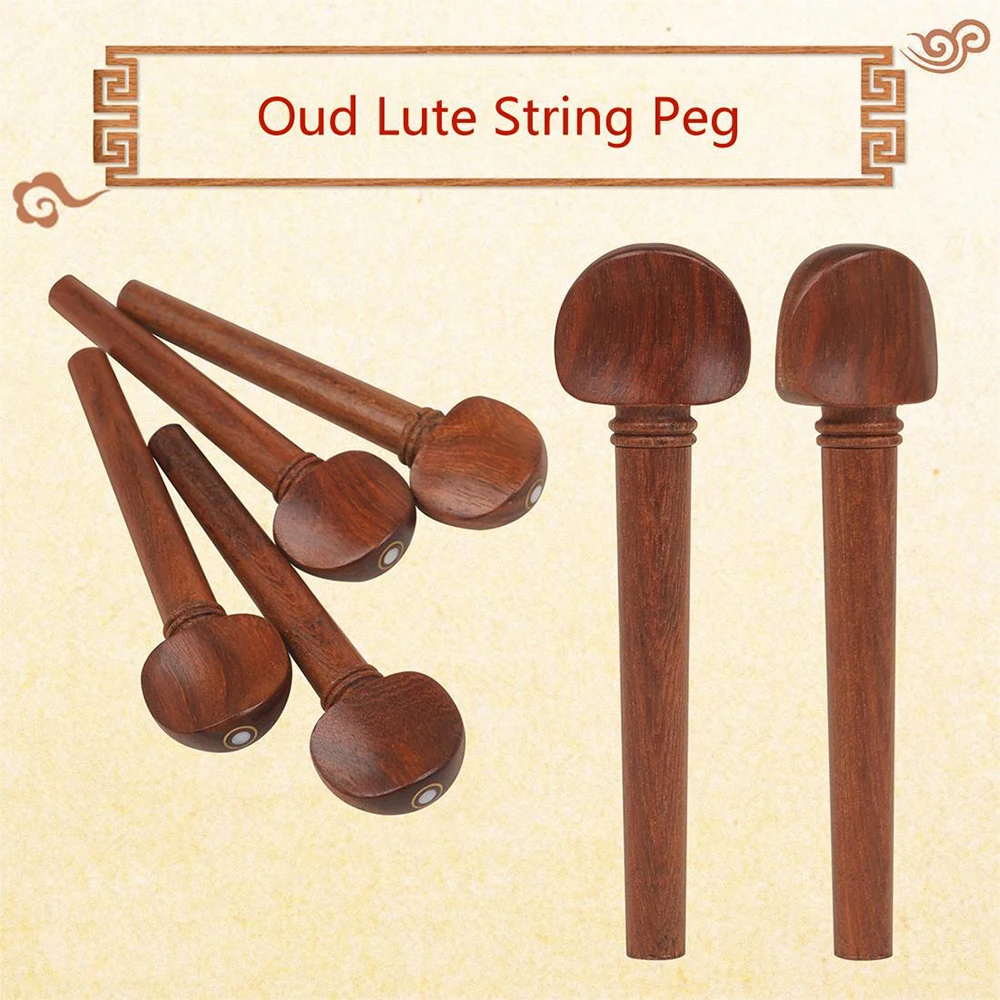 12 Pcs/Set Mahogany Oud String Pegs High Quality Wooden Musical Instrument Accessories Oud Lute Tuning Shaft Replacement Parts