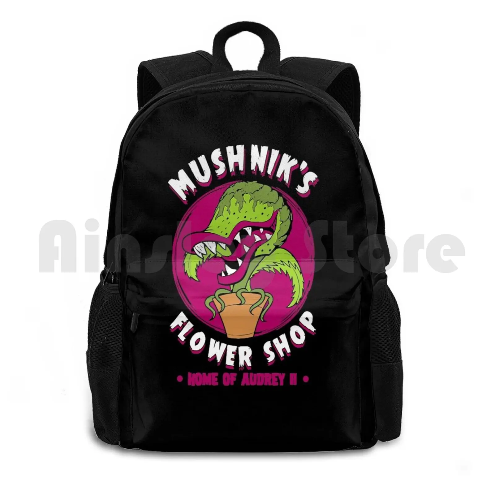 

Feed Me! Outdoor Hiking Backpack Waterproof Camping Travel Movies 80s Cult Movies Feed Funny Geek Halloween Horror