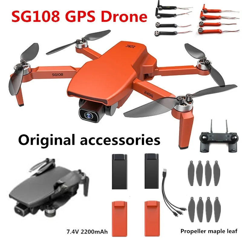 

SG108 GPS Drone L108 Drone Battery 7.4V 2200mAh Original Accessories Propeller Maple Leaf For SG108 Quadcopter Spare Parts