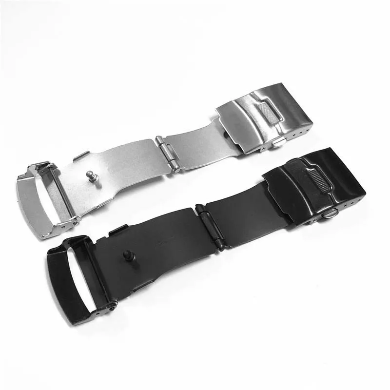 Steel High quality 16mm 18mm 20mm 22mm Fold Safety Clasp buckle Deployment ClaspSuitable Suitable for Rolex Casio Omega Armani