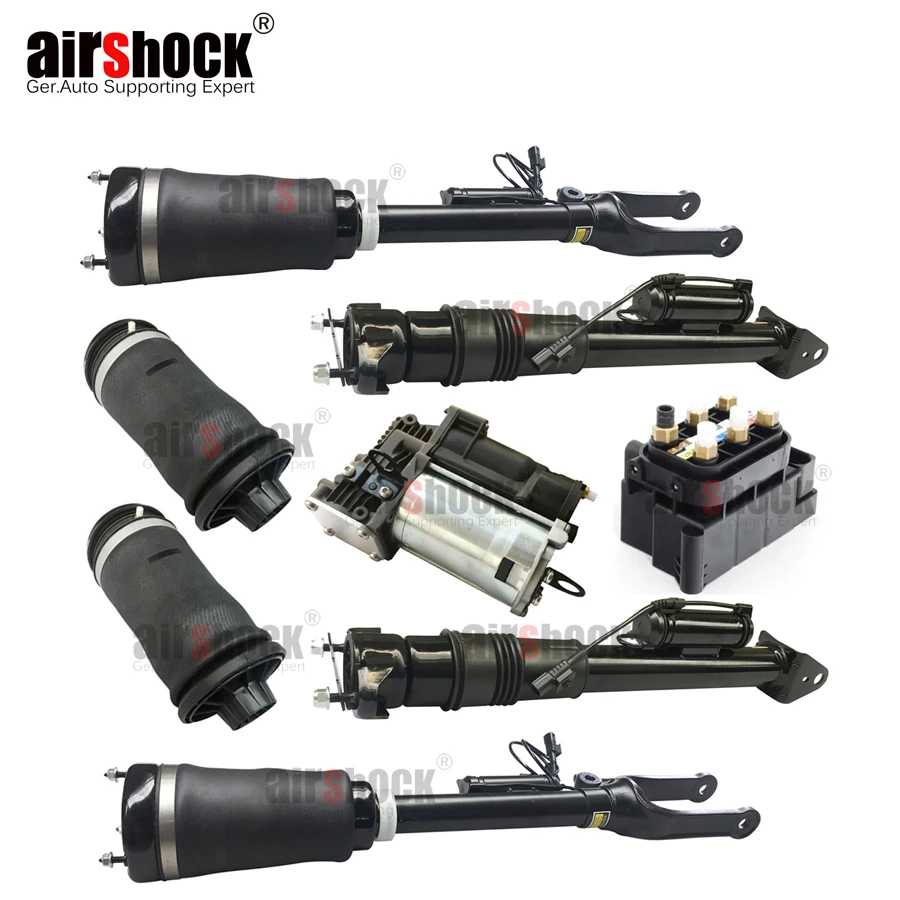 AirShock Rear Air Suspension Spring Bag Valve Air Compressor Front Air Spring For Mercedes Benz ML Class W164 GL W164 With ADS