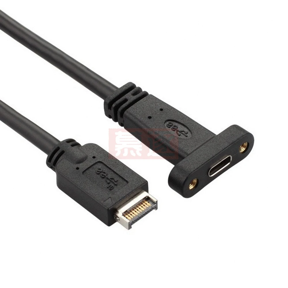 USB3.1 USB 3.1 전면 패널 헤더 유형-e 유형 E - USB-C 유형-C C 암 연장 케이블(패널 장착 나사 포함)