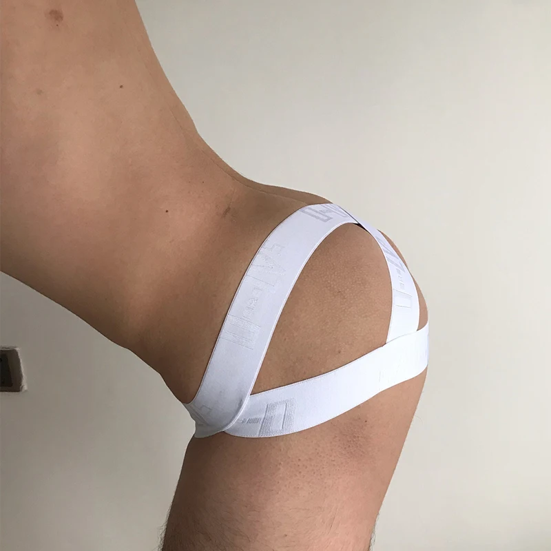 Pasek krzyżowy bielizna męska niskiej talii mężczyźni stringi bawełna Sexy Gay Jockstrap bawełniane majtki męskie Cueca Tanga Hombre