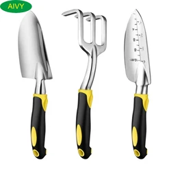 AIVY-Outils à main de jardinage en aluminium, truelle de jardin, pelle à main, râteau à main de fraisage