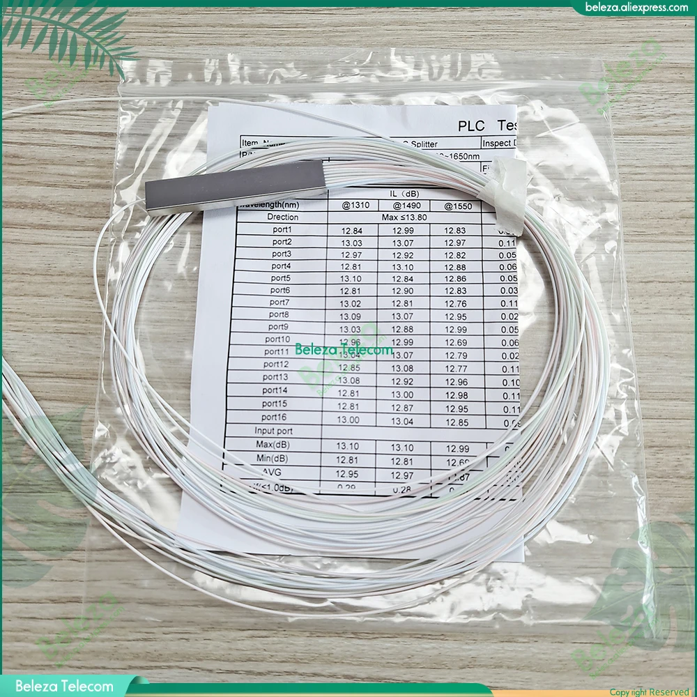 

Fiber optic PLC splitter, bare fiber without connector cable, 1x8, 1x16, 1x2, 1x4, 0.9mm, 2,4 ports, 20 pcs/lot