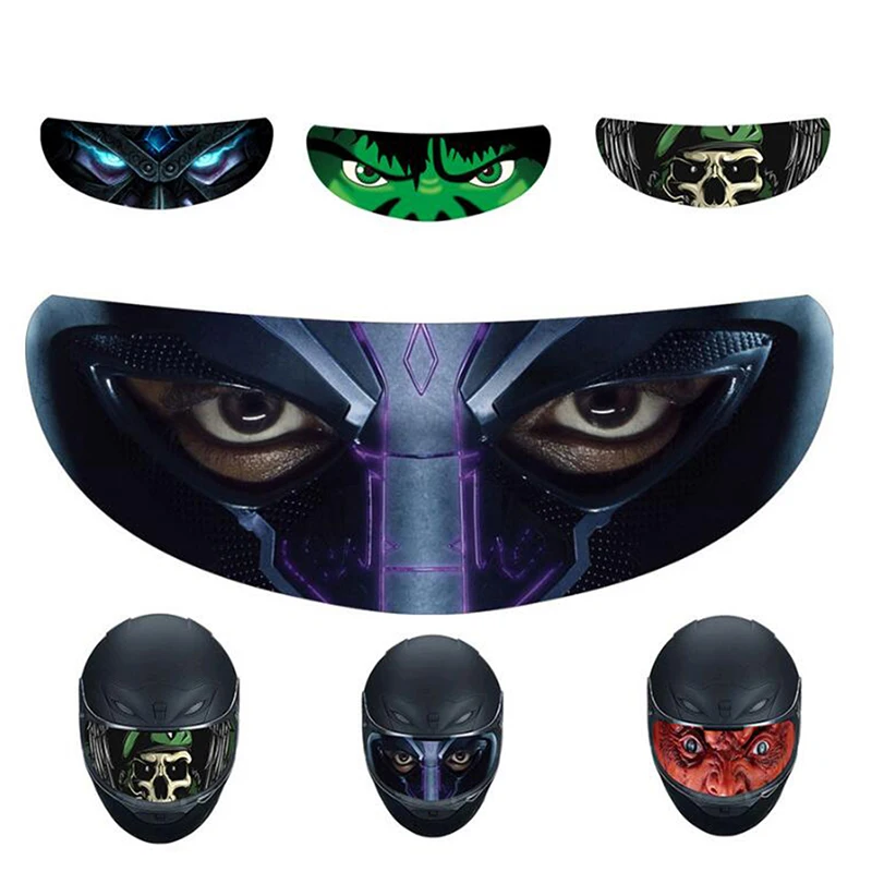 

Racing Helmet Lens Translucent Lens Decal Motorcycle Helmet Decoration Sticker Visor Cool Applique Personality Film