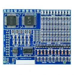 Tablero de práctica de soldadura de componentes SMT SMD, Kit de bricolaje de soldadura, Transistor de diodo Resitor por inicio de aprendizaje electrónico, 1Kit