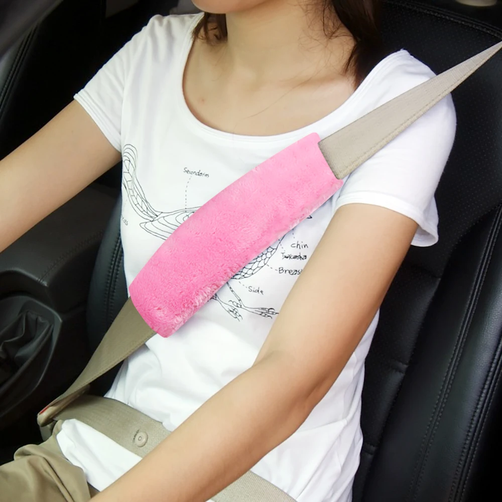 2pcs Soft Car Seatbelt Cover Comfortable Driving Pillow Pad Seat belt Safety Strap Cover Shoulder Pads Universal Car Accessories