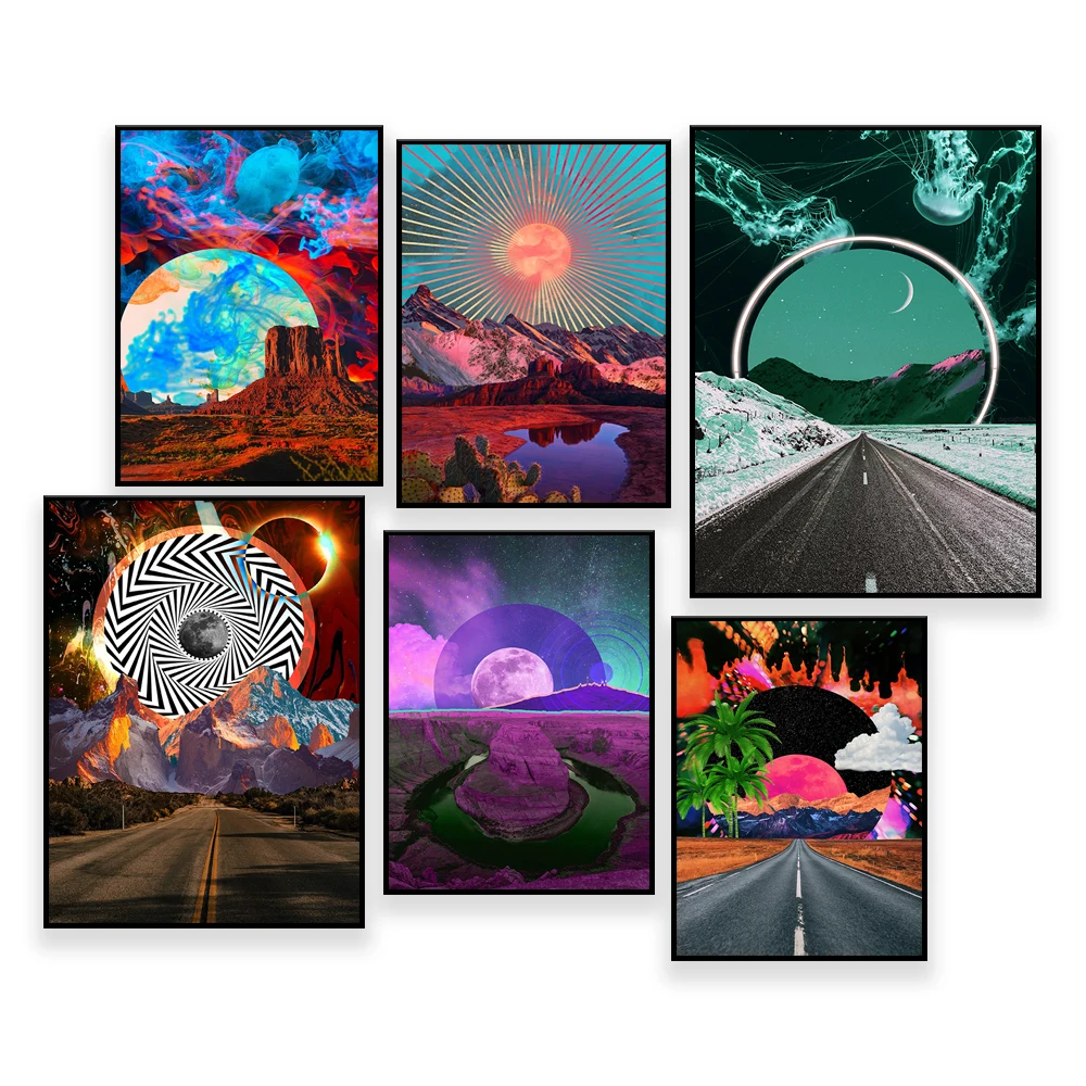 Surreal Collage Art Print Original,Vintage Collage Art,Retro Art,Downloadable Poster Print,Wall Art ,Modern Art Decor