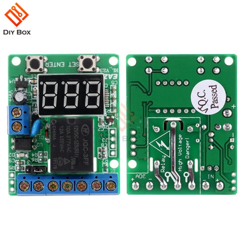 DC 12V LED Digital Voltage Relay Switch Control Board Module Relay Module Voltage Protection Detection Charging Discharge Test