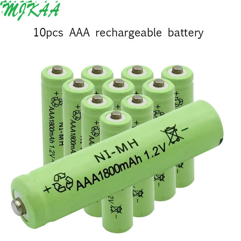 

New MJKAA 3A Batteries 1800mAh NI-MH 1.2V AAA Rechargeable Battery for Clocks, Mice, Computrs, Toys So On