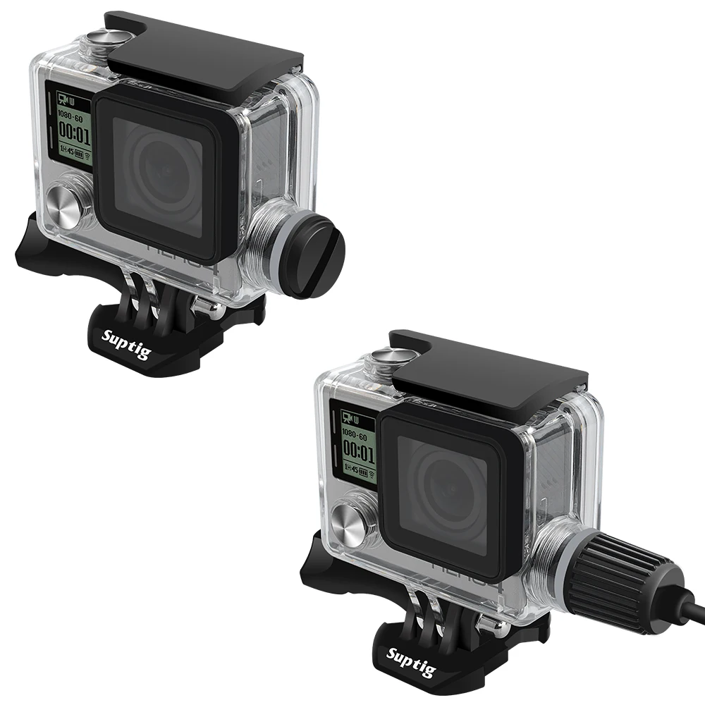 Tauchen Wiederaufladbare Wasserdichte shell Motorrad Lade Wasserdichte abdeckung + USB Kabel für Gopro Hero 4/3 + 3 Kamera Zubehör