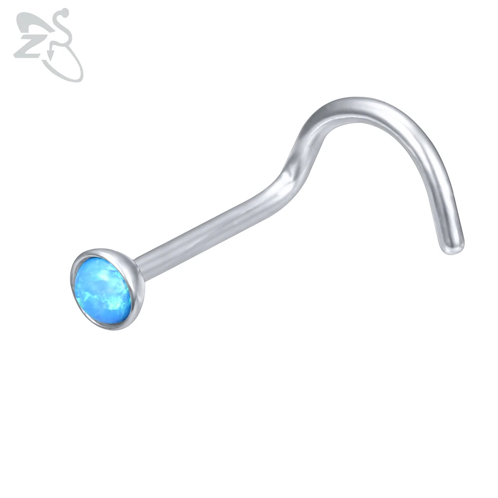 Stainless Steel Moon Heart Skull Nose Stud