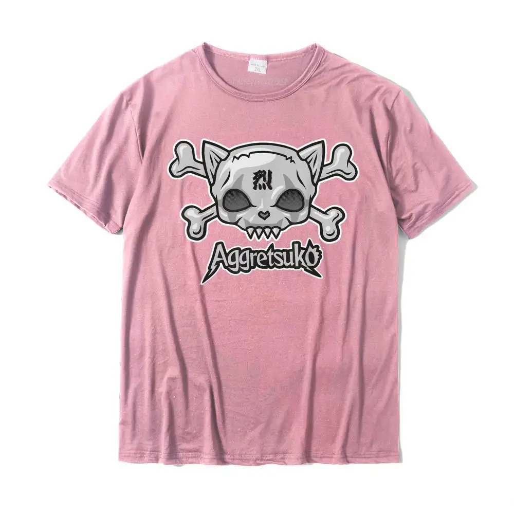 Aggretsuko Skull And Crossbones Tee Shirt Cotton Tops Shirts Funny Funky Normal Top T-Shirts Happy New Year