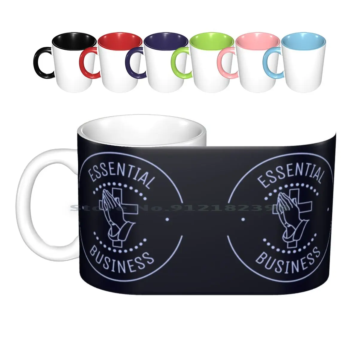 Praying Is Essential Business-Church Prayer The Bible And Time With The Lord Ceramic Mugs Coffee Cups Milk Tea Mug Essential