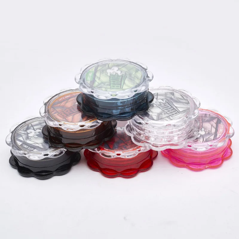 60MM Plastic Herb Grinder Smoke Spice Crusher Hand Muller 3 Layers  Smoking Accessories Color Random