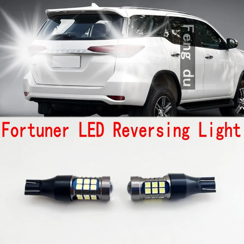 2pcs For 2008-2023 Toyota Fortuner Reversing Light High Bright LED Car Auxiliary Bulbs Back wave light W16W T15 Refit