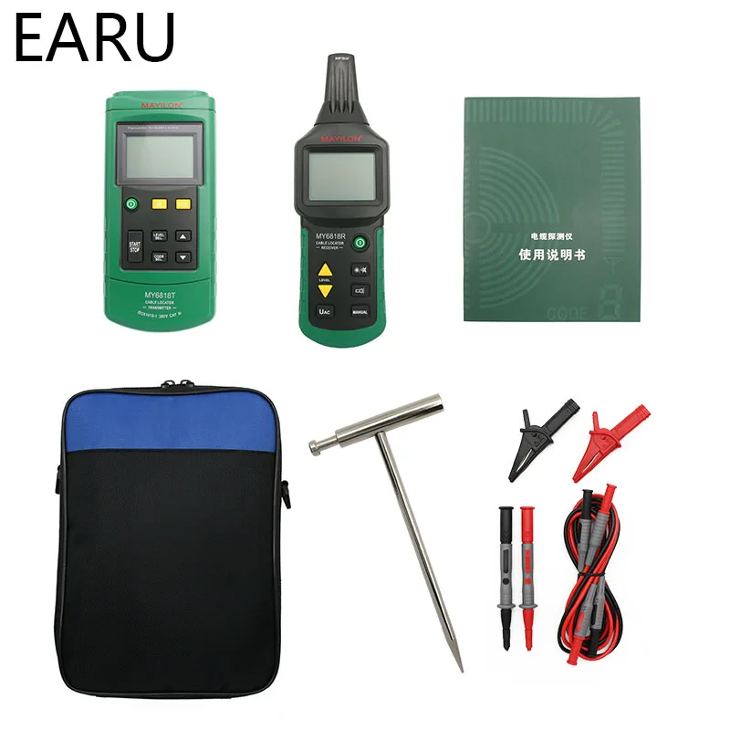 Cabo de Fio Profissional Portátil Rastreador Detector Localizador de Tubulação de Metal Testador Linha Rastreador Tensão 12 400 v Disjuntor Finder