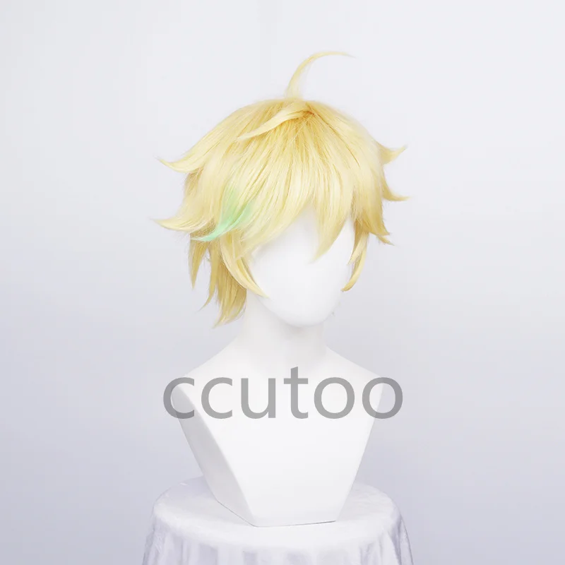 

Ансамбль звезд Харукава Сора золотисто-зеленый смешанный короткий косплей термостойкие синтетические волосы Хэллоуин вечерние карнавал + шапочка для парика