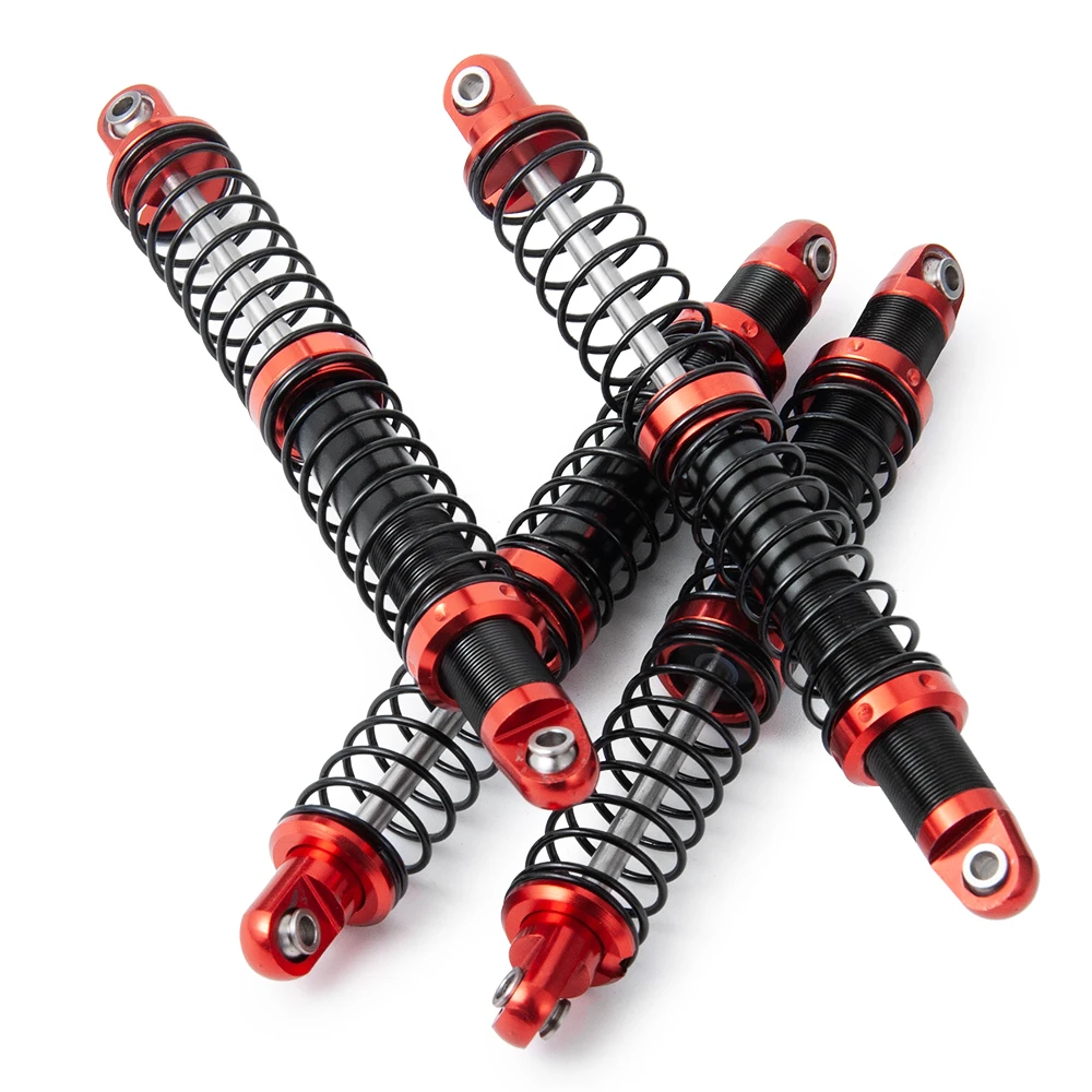 YEAHRUN 4Pcs Oil Adjustable Shock Absorber Damper 75/85/95/105/115/125mm for D90 Axial SCX10 TRX-4 1/10 RC Car Upgrade Parts