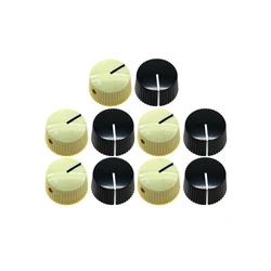 5x Ivory + 5x Black Vintage Style Barrel Knob Guitar AMP Amplifier Knobs for Fender Electric Guitar Parts Guitar Accessories