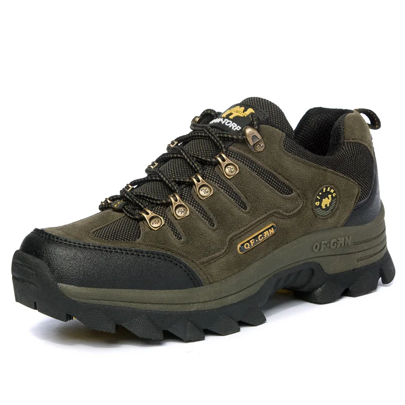 Zapatos de senderismo de alta calidad para hombre y mujer, calzado deportivo de montaña para exteriores, escalada en roca, atlético, color verde