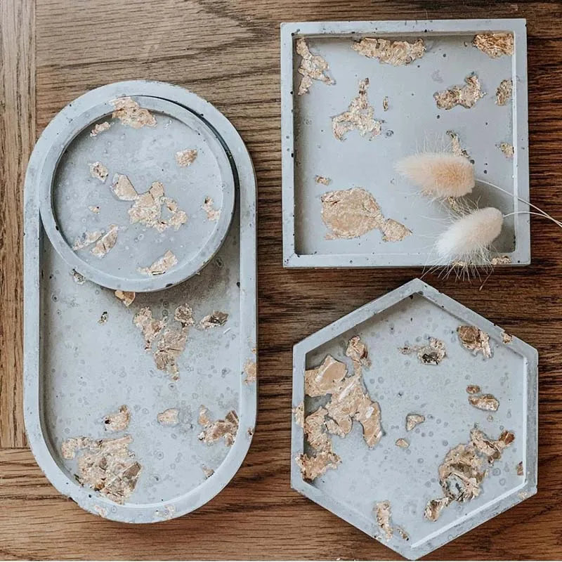 

Various Design Silicone Pallet Molds Hexagonal Coaster Molds Heart-shaped Round Square Oval Concrete Pallet Molds
